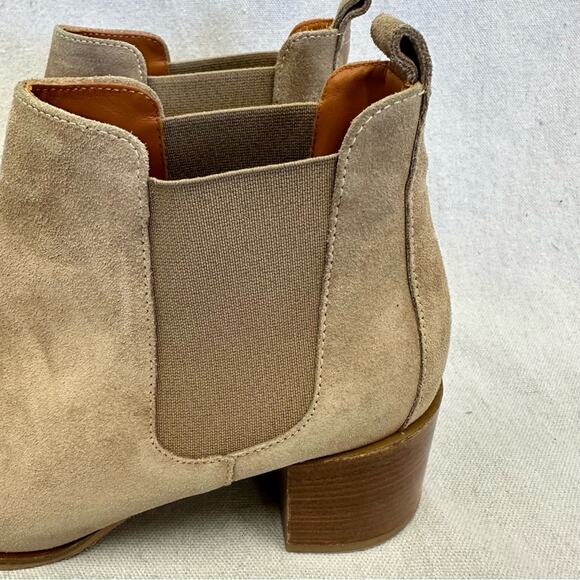 Everlane The Heel Boot block heel ankle bootie in taupe suede size 9.5 - Picture 4 of 14